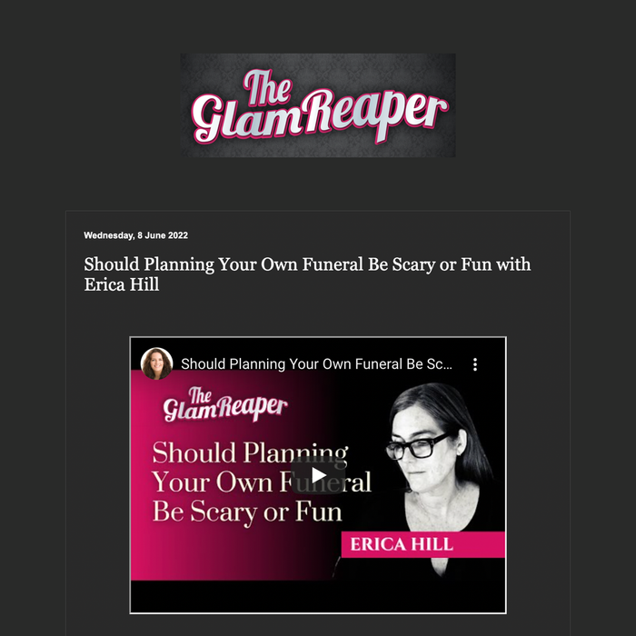 The Glam Reaper - Should Planning Your Own Funeral Be Scary or Fun